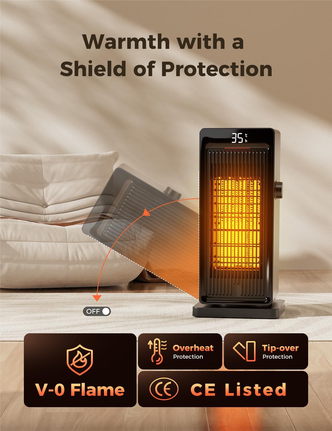 QEXREED Electric Heater DH-QN19 8